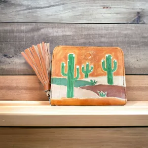 Small Cactus Wallet Tan