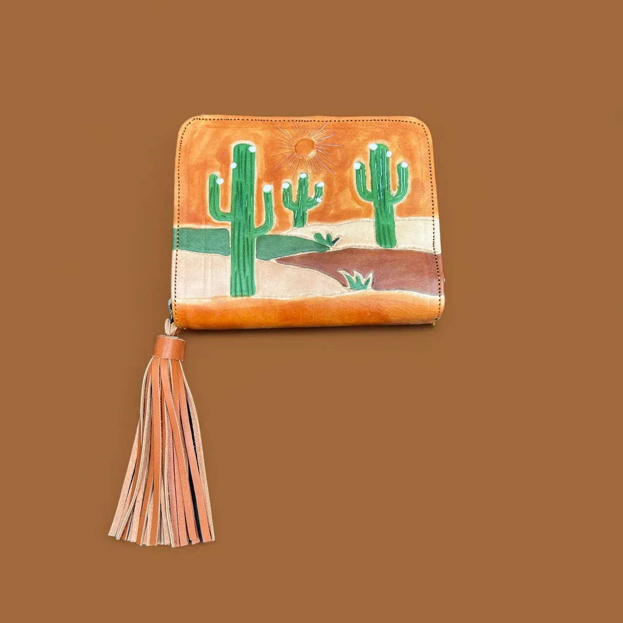 Small Cactus Wallet Tan