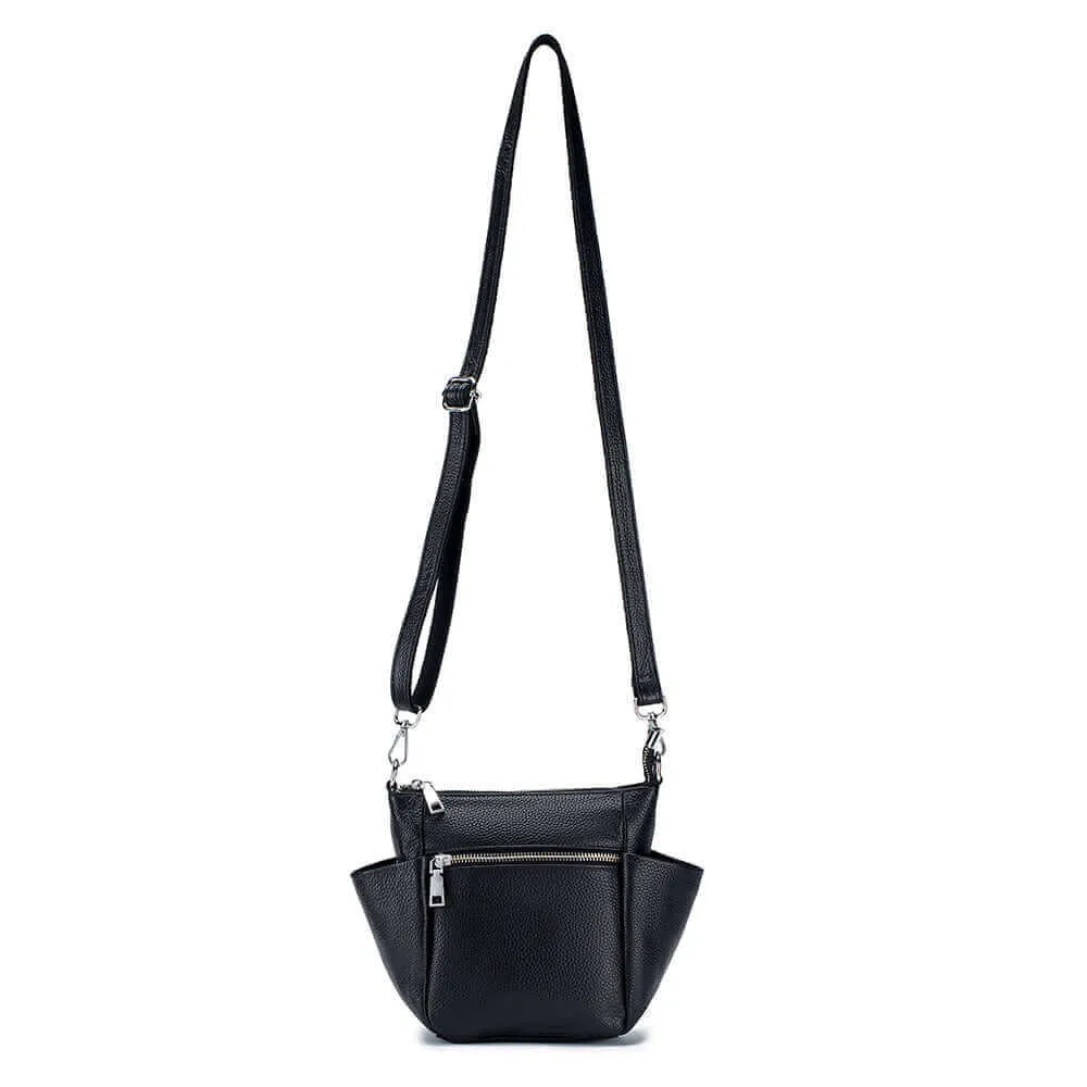 Soft Leather Minimalist Shoulder Crossbody Bag