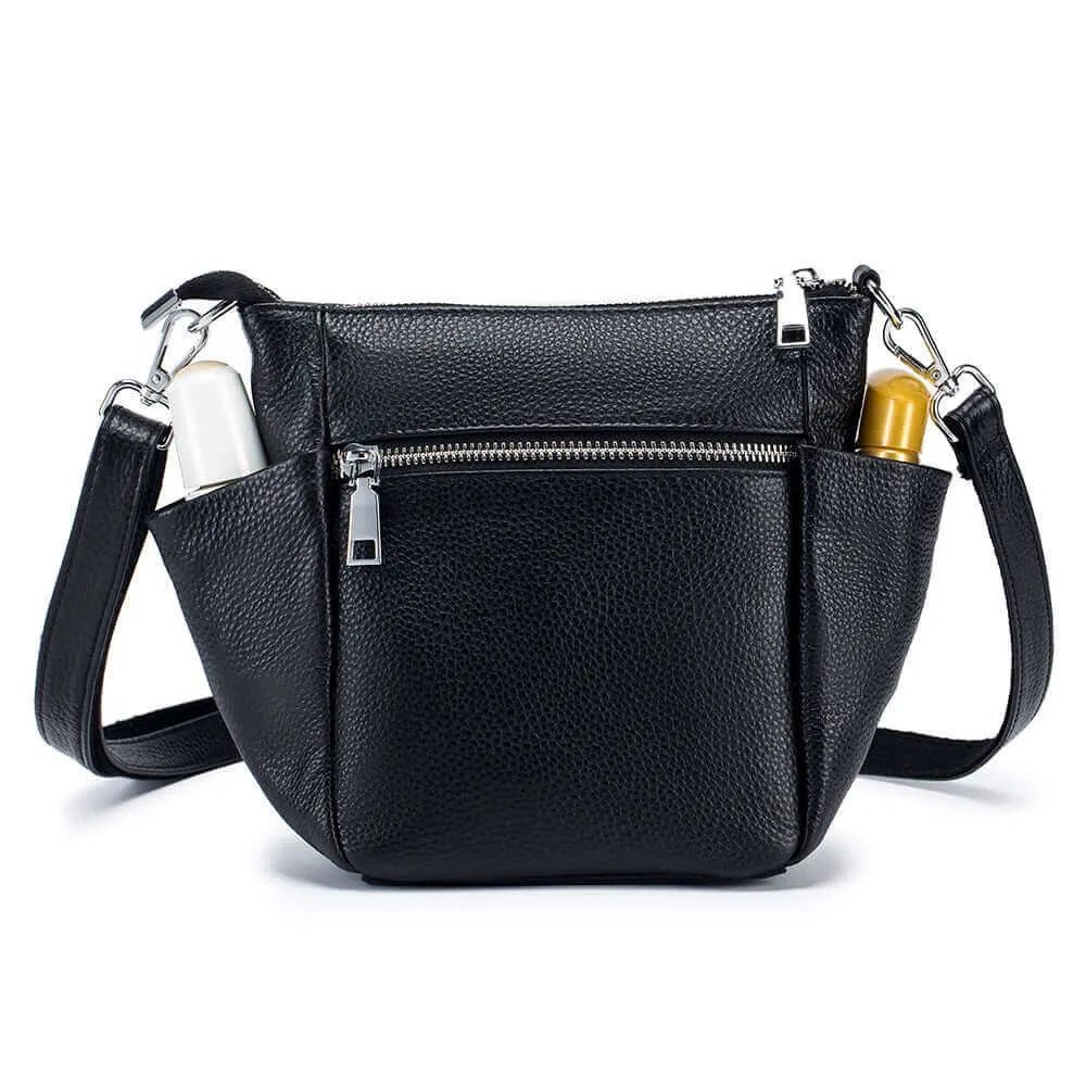 Soft Leather Minimalist Shoulder Crossbody Bag