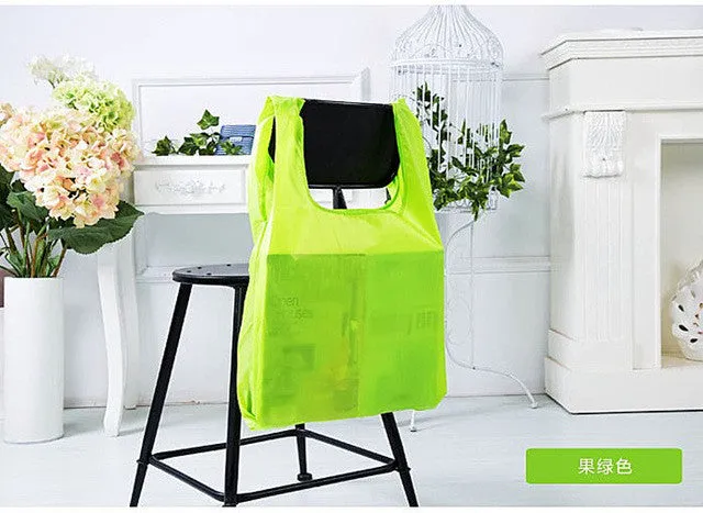 Square Pocket Shopping Bag Candy 12 colors Available Eco-friendly Reusable Folding  Polyester Reusable Folding Shopping Bag