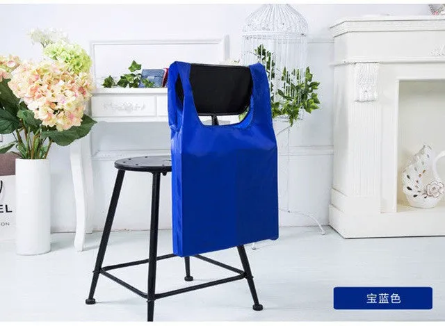 Square Pocket Shopping Bag Candy 12 colors Available Eco-friendly Reusable Folding  Polyester Reusable Folding Shopping Bag