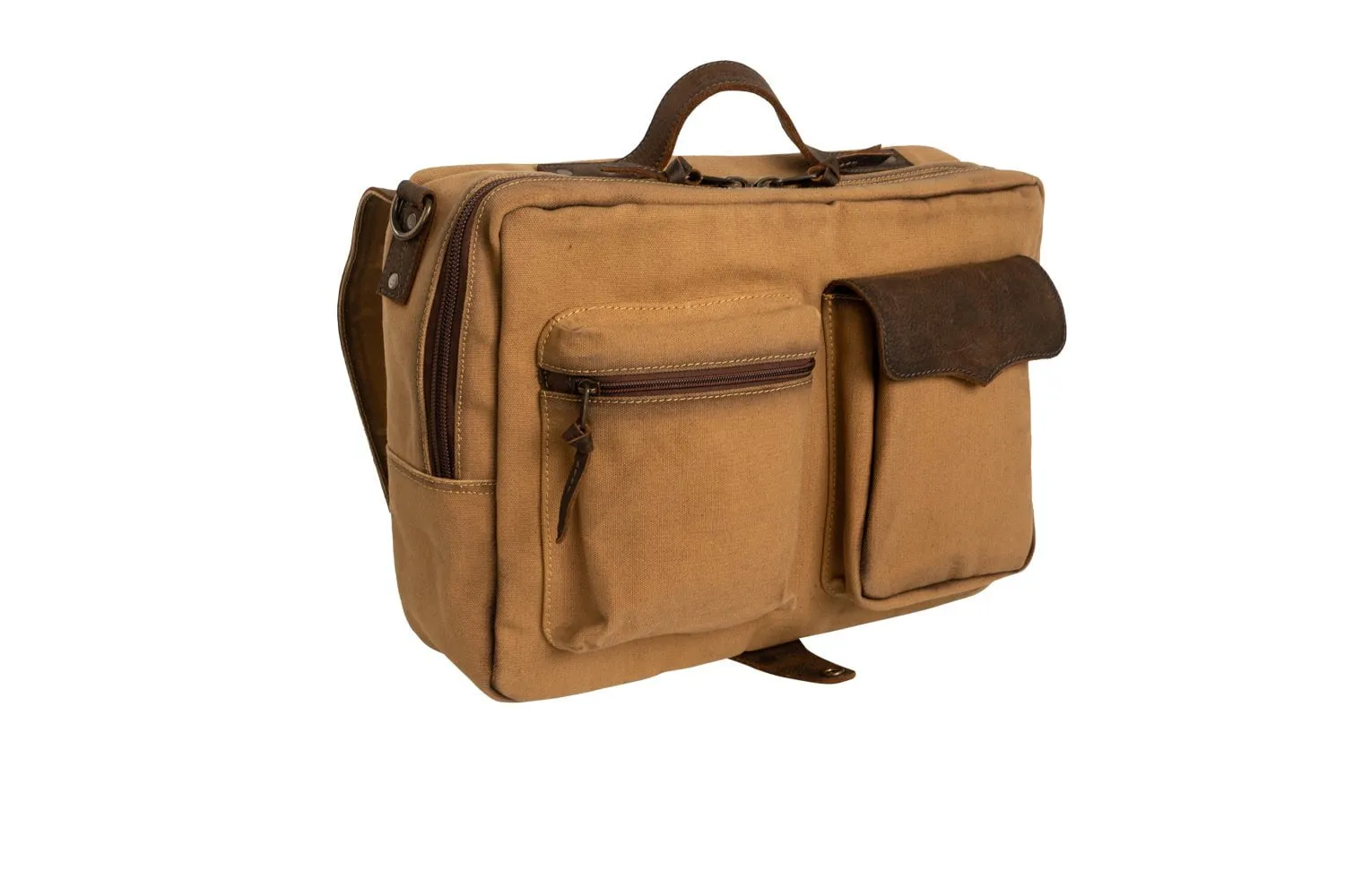 STS Ranchwear Mens Buffalo Creek Tan/Chestnut Buffalo Leather Messenger Bag