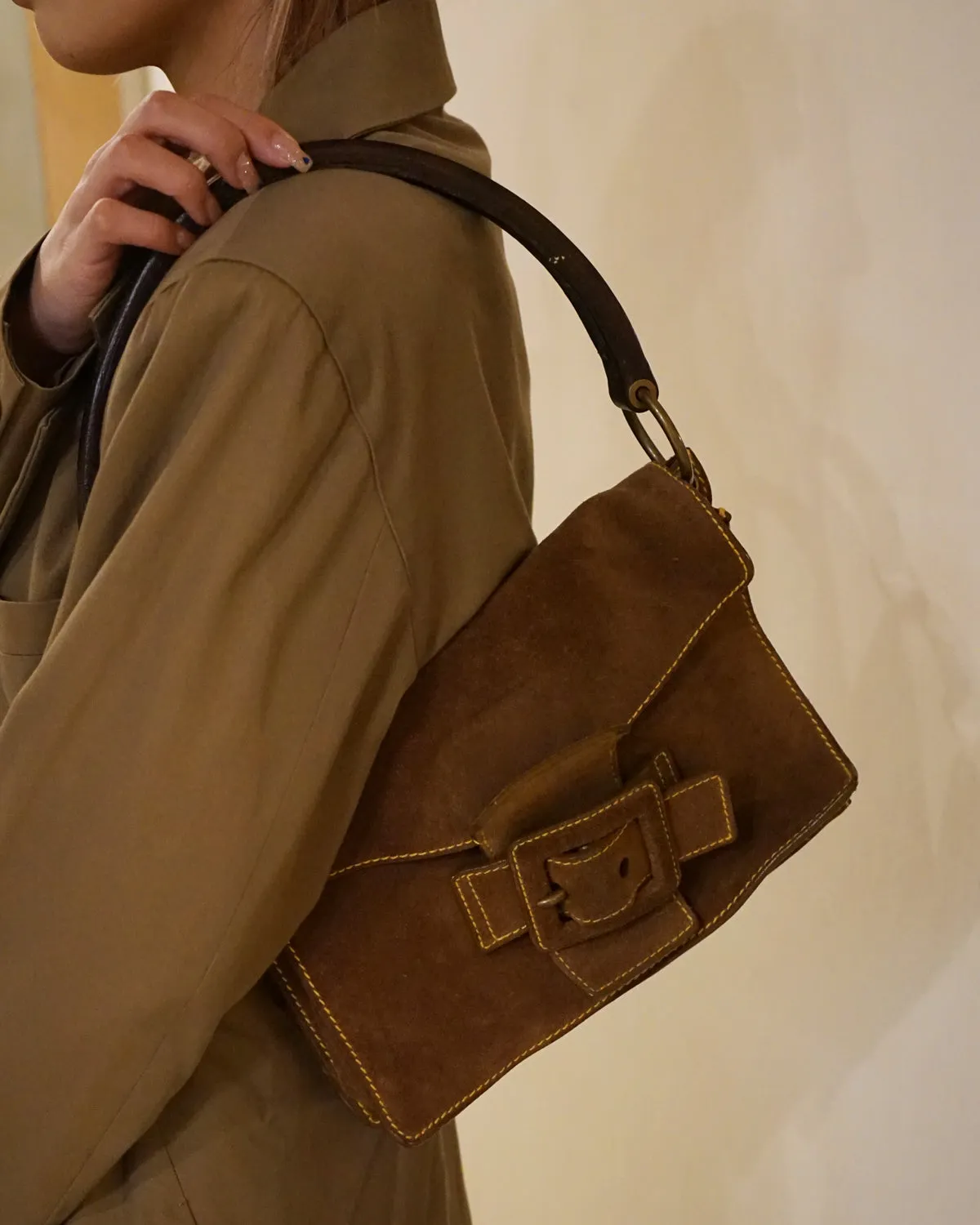 Suede Hand Bag