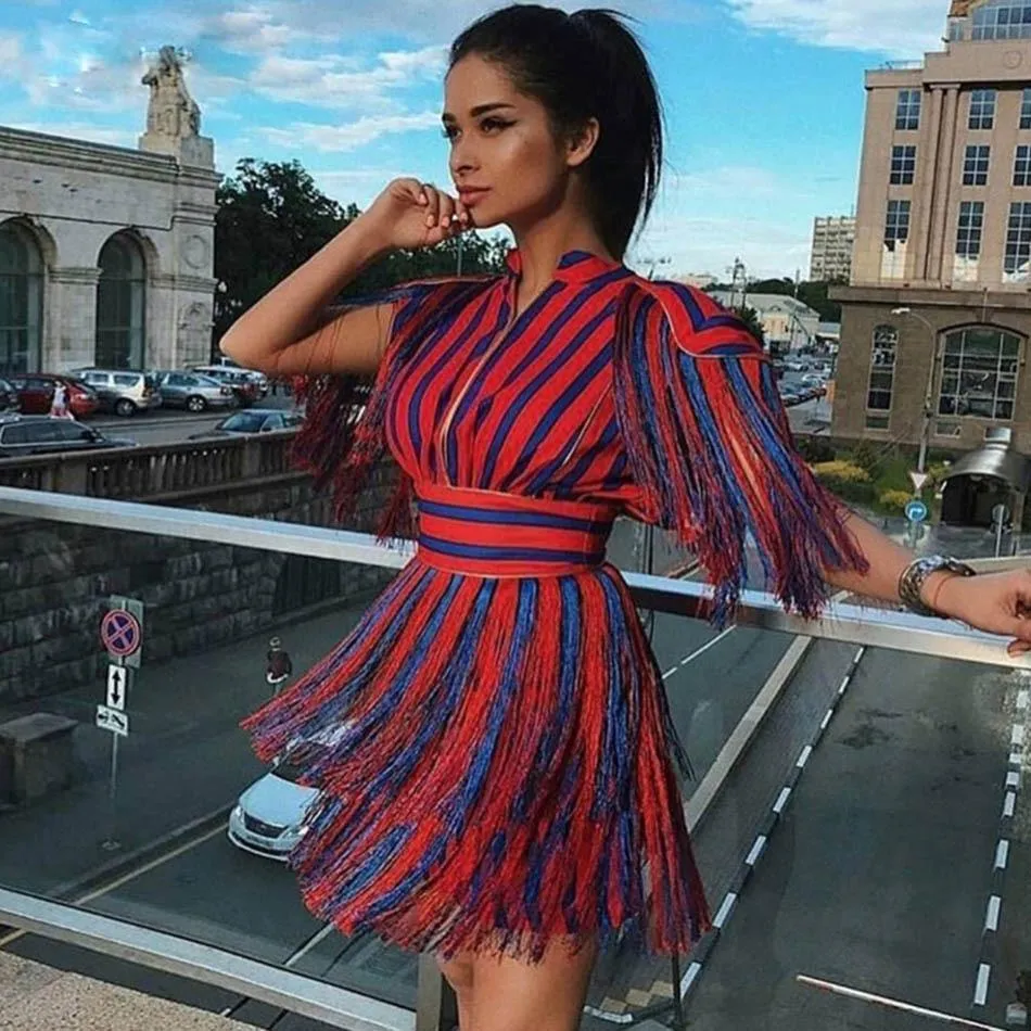 Tassel Fashion Evening Mini Dress