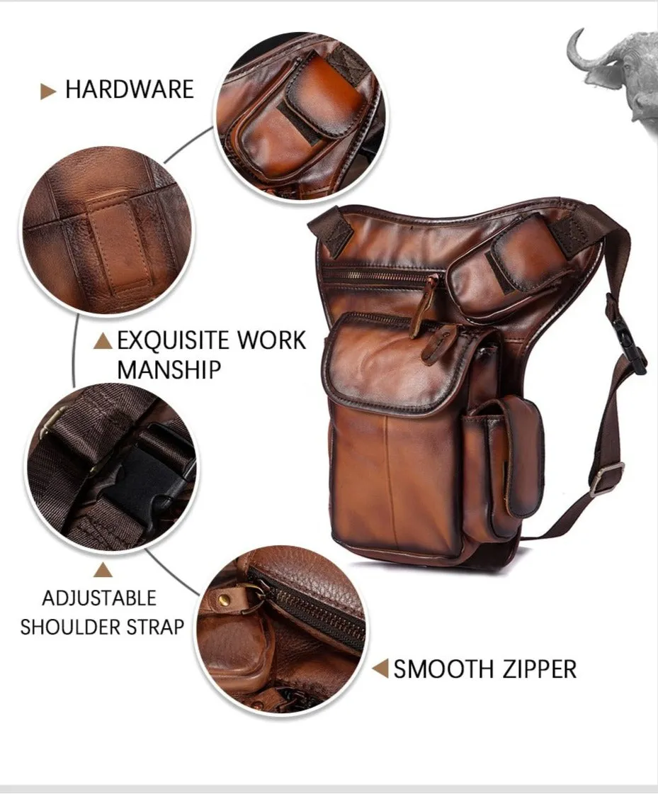 TEEK - Real Leather Multifunction Drop Leg Bag | Various