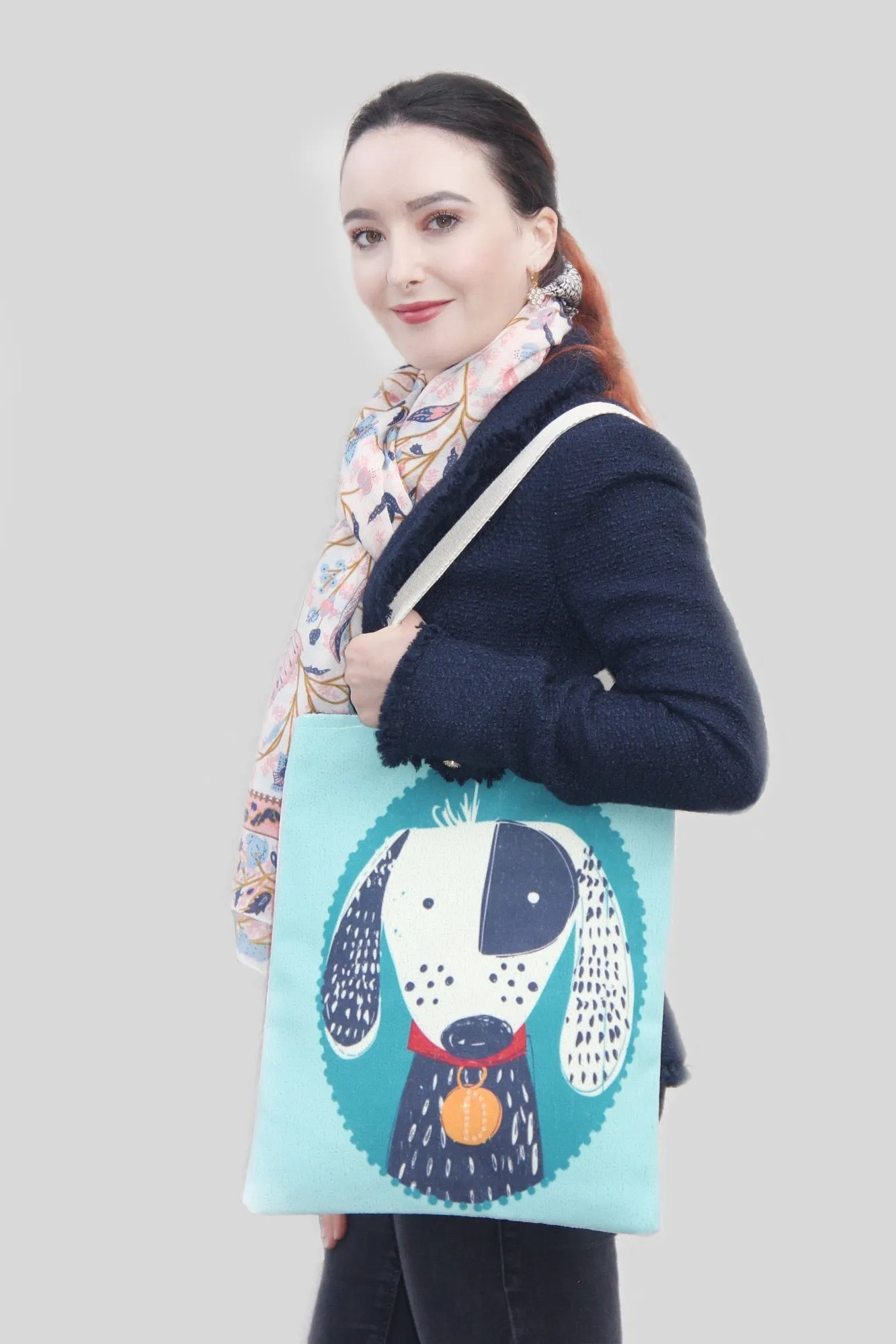 Tote Bag - Blue Dog Print