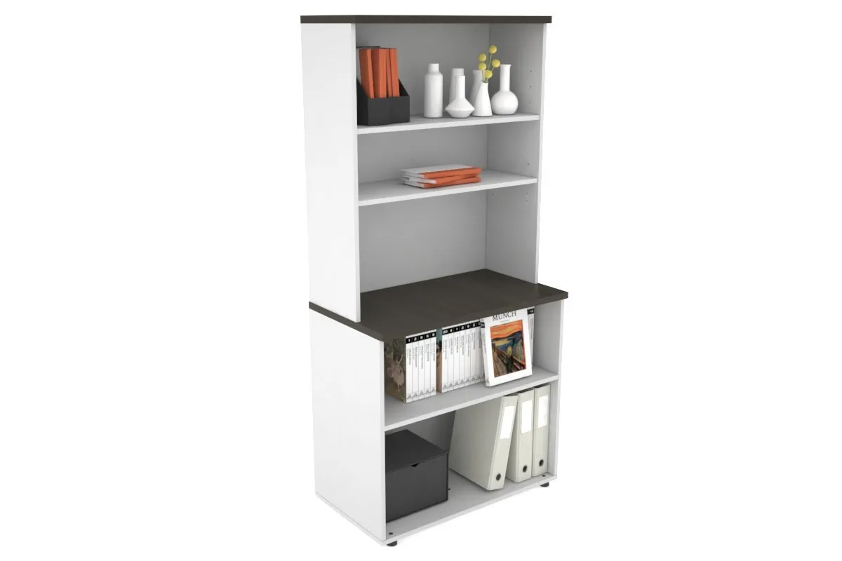 Uniform Small Open Bookcase with Open Hutch [800W x 750H x 450D]