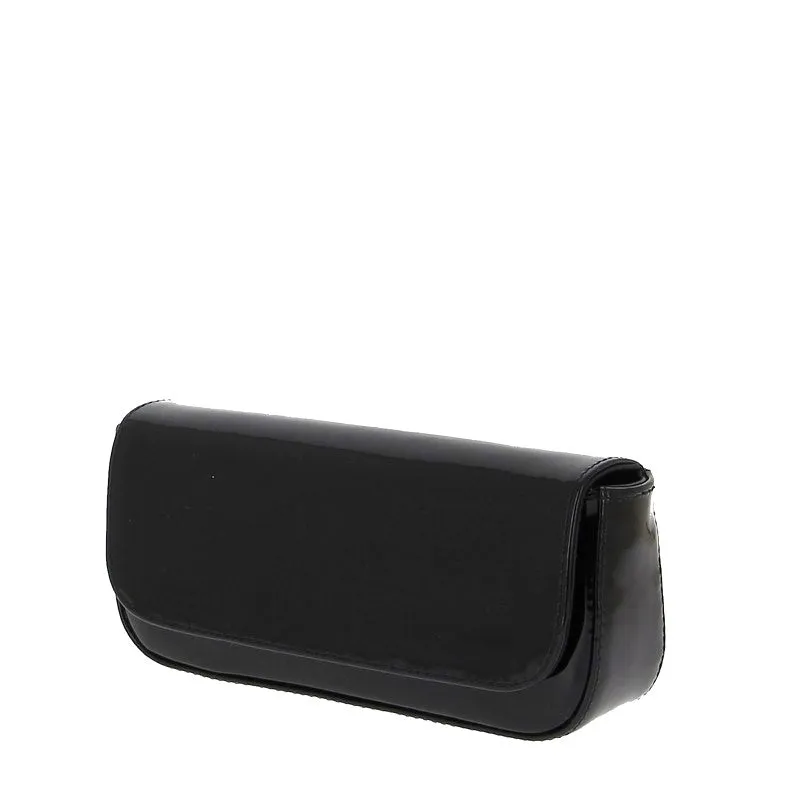 Unisa Zdreamin Patent Black Clutch