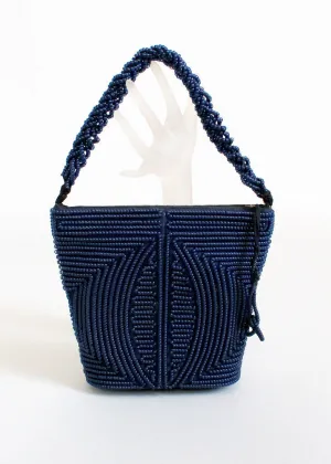 Vintage 1940s Navy Telephone Cord Purse