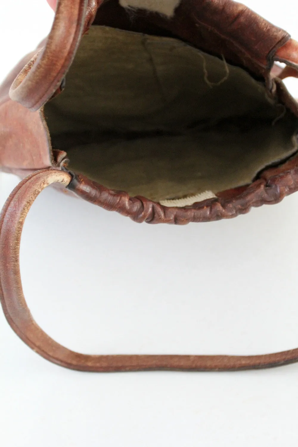 vintage 70s leather hobo bag