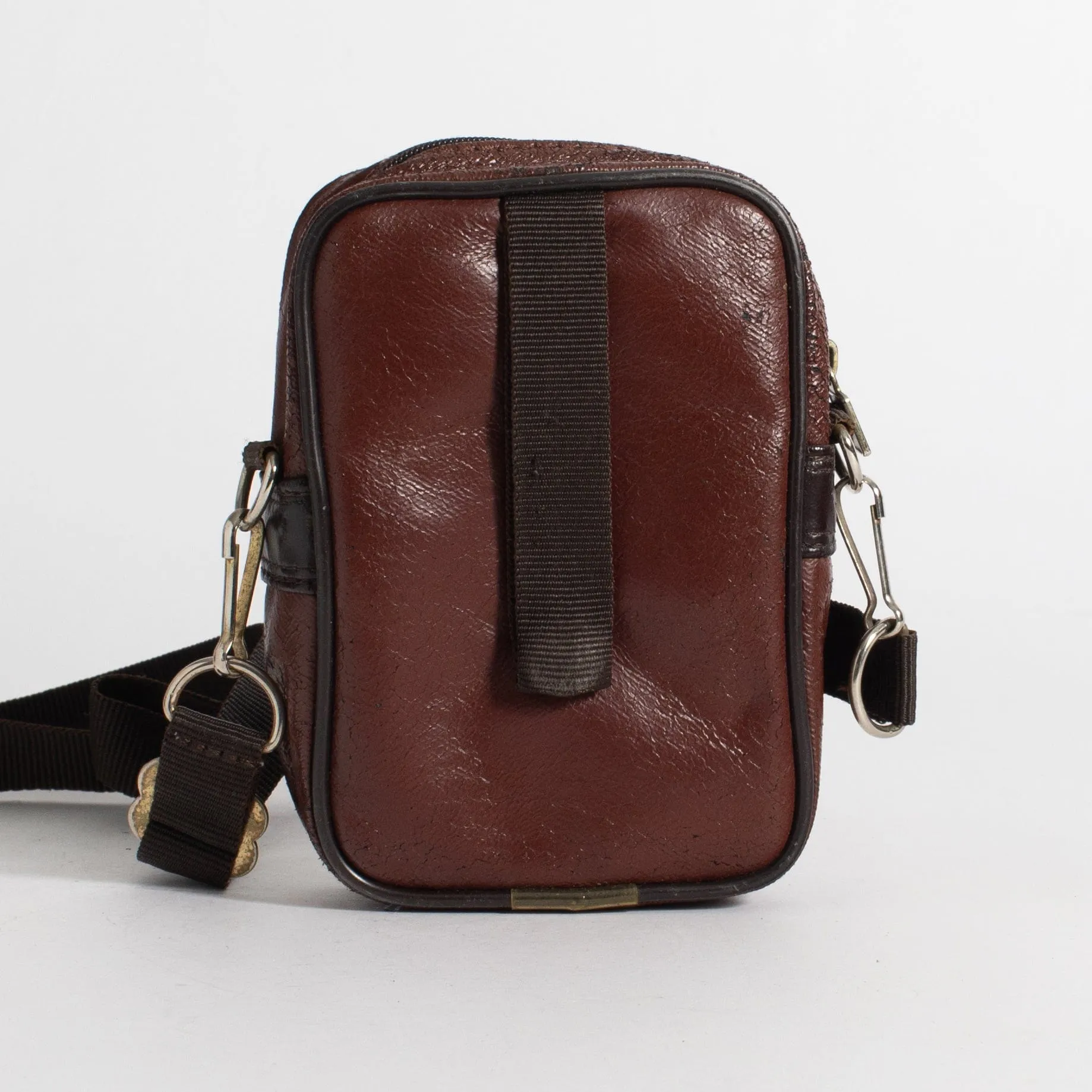 Vintage Brown Point and Shoot Pouch With Strap