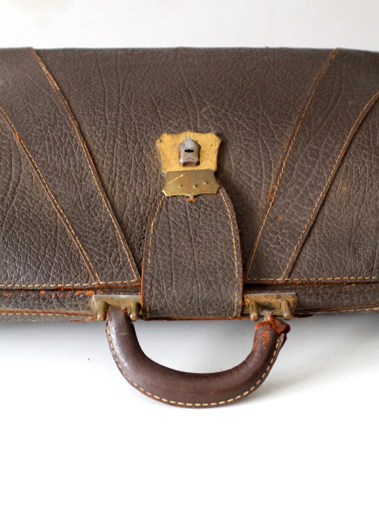 vintage leather briefcase