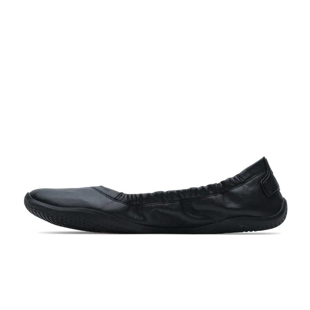 Vivobarefoot Primus Asana Yin Ballerina Leather Womens Obsidian