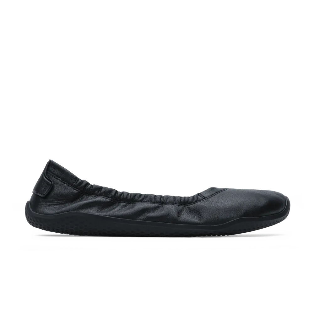 Vivobarefoot Primus Asana Yin Ballerina Leather Womens Obsidian