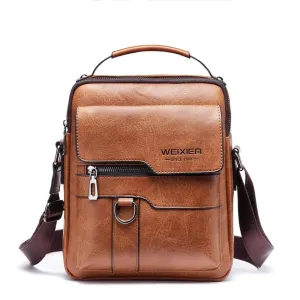 Waterproof Leather Business Casual Shoulder Sling Bag