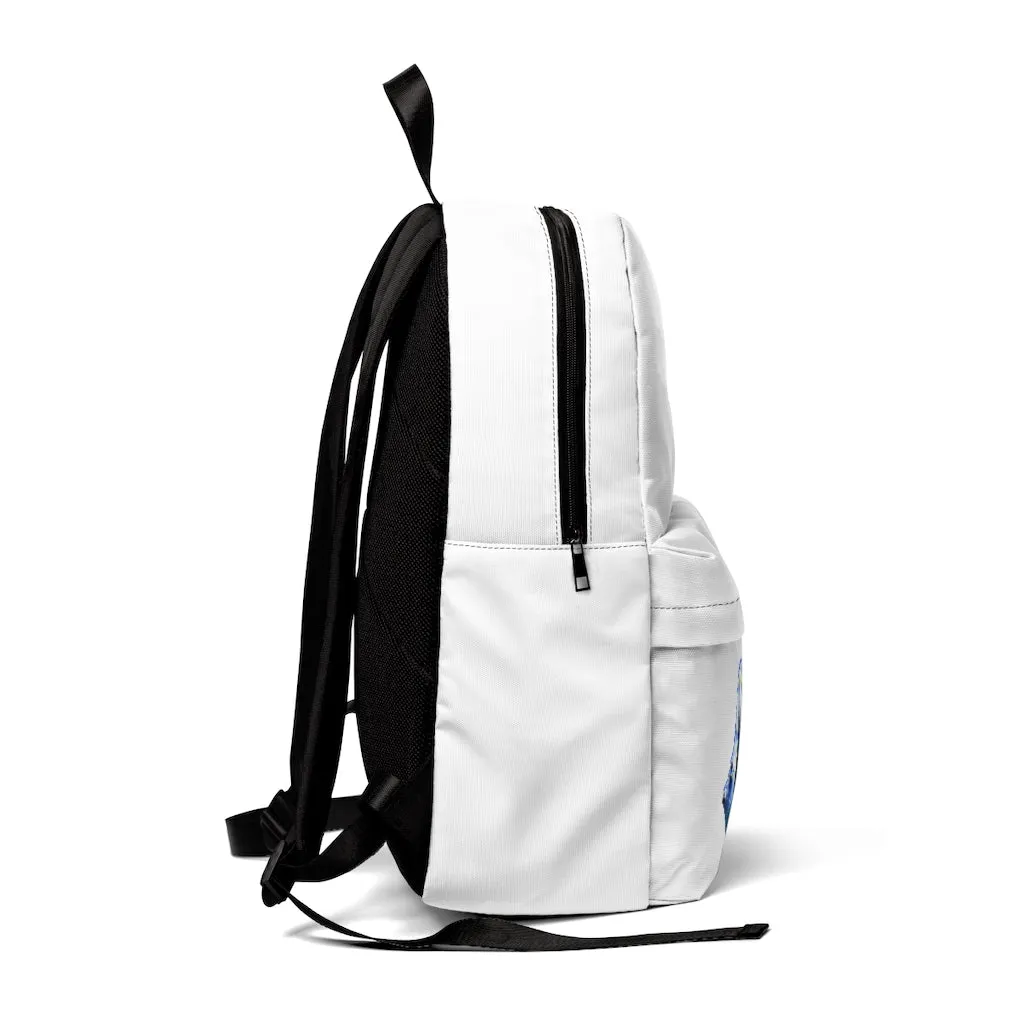 White and Black Fish Unisex Classic Backpack