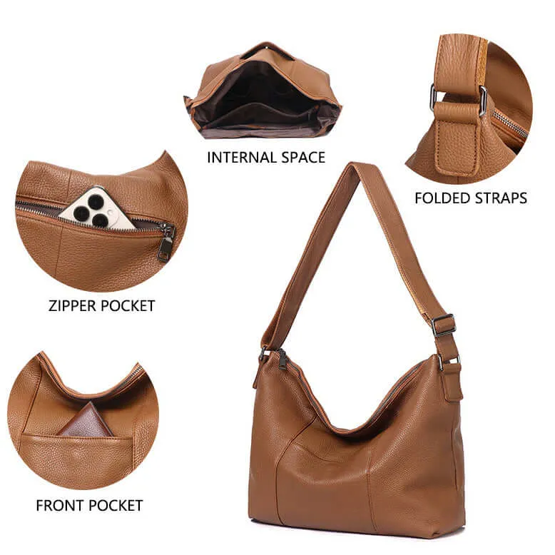 Women's Leather Shoulder Bag - Stylish & Spacious for Everyday Use