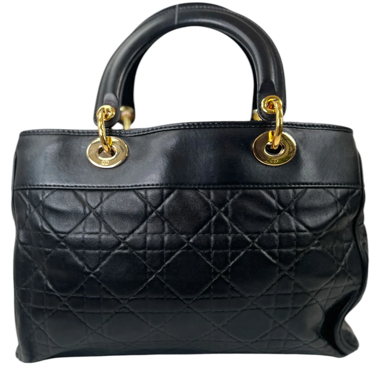 Women's Vintage Large Lady Dior Bag Black