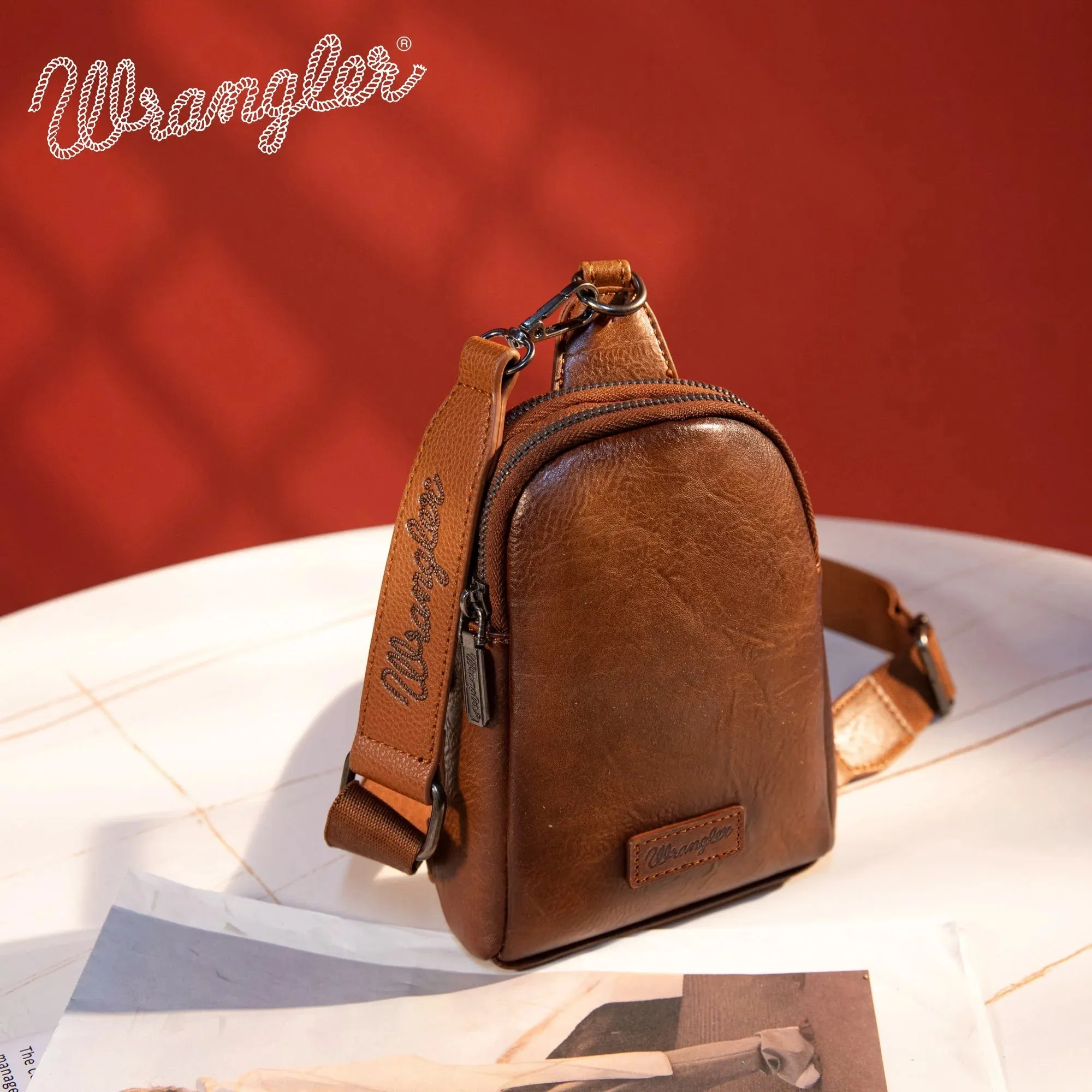 Wrangler Sling Bag/Crossbody/Chest Bag - Brown