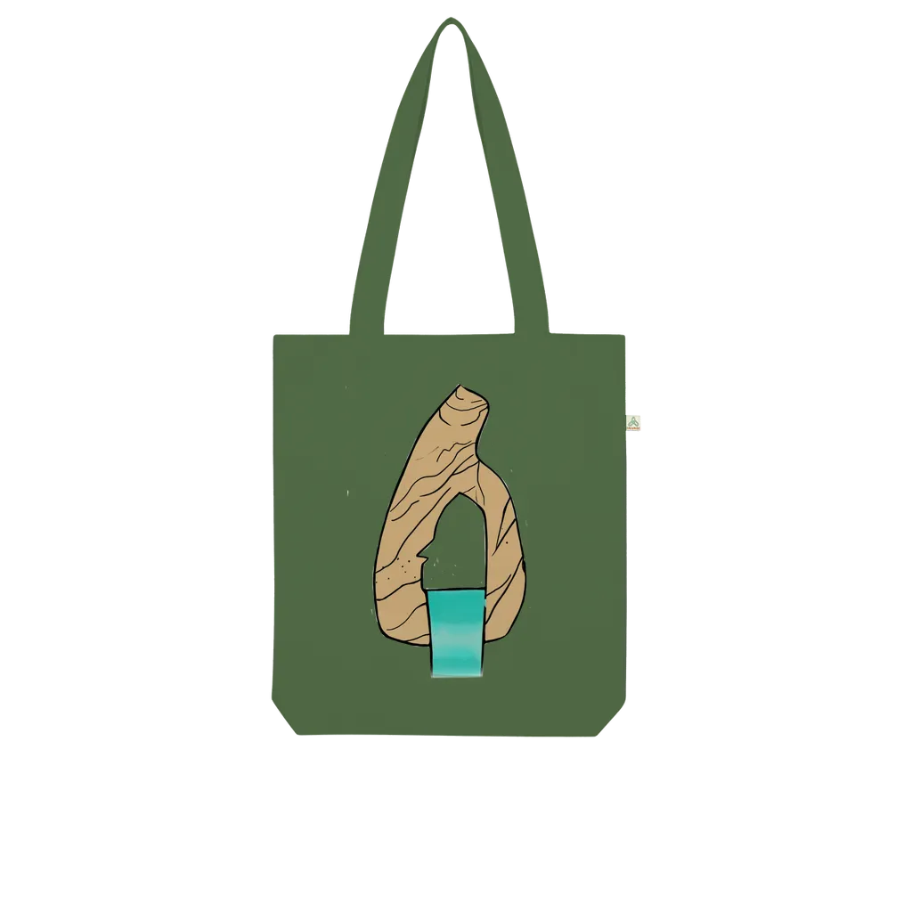 Yellow Rock with Water Organic Tote Bag