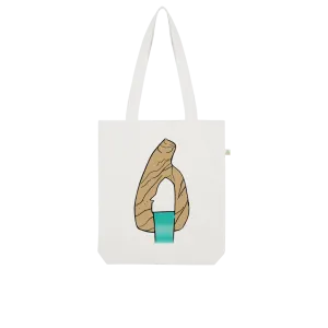 Yellow Rock with Water Organic Tote Bag