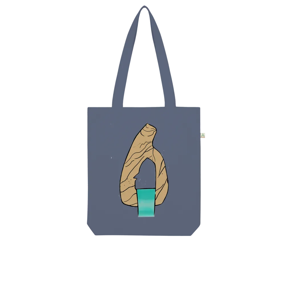 Yellow Rock with Water Organic Tote Bag