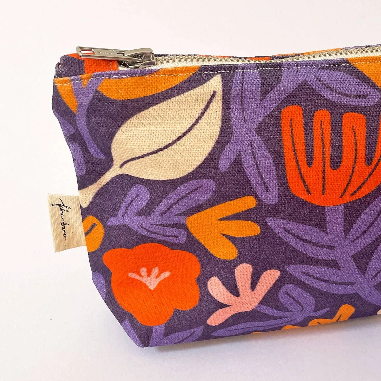 Zip Pouch - Petals Purple